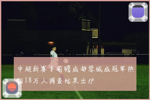 中超新赛季前瞻成都蓉城成冠军热门18万人调查结果出炉